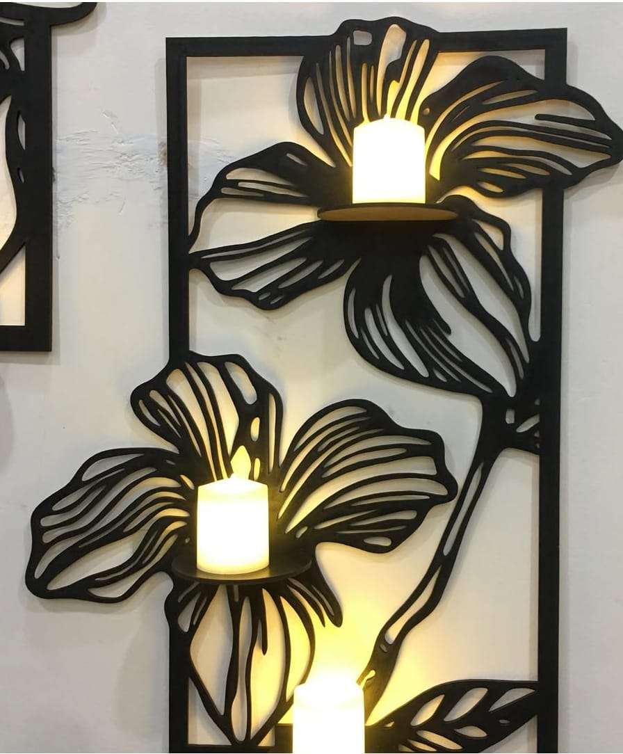 Floral Frames 3 Pcs with 7 Led Candles