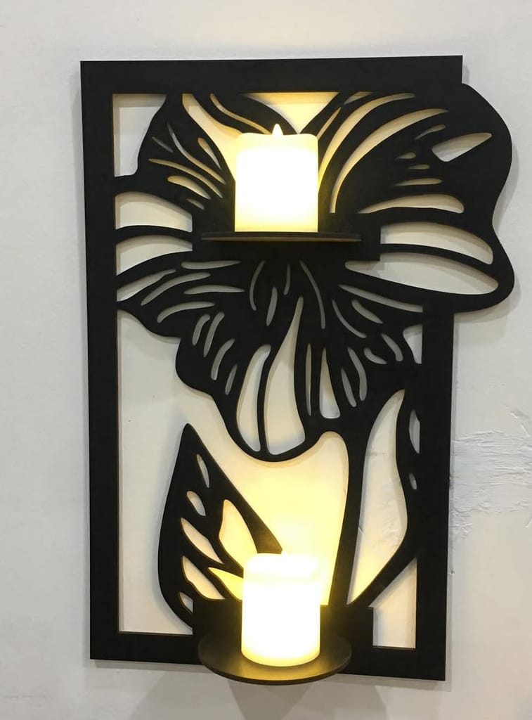Floral Frames 3 Pcs with 7 Led Candles