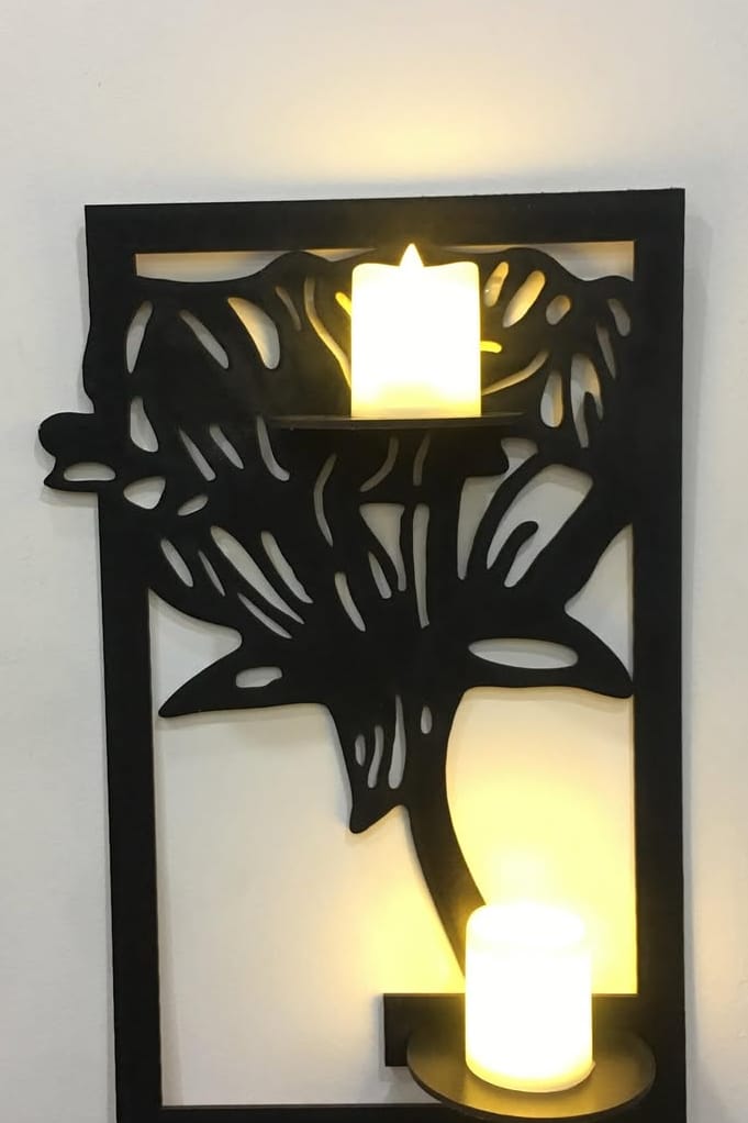 Floral Frames 3 Pcs with 7 Led Candles