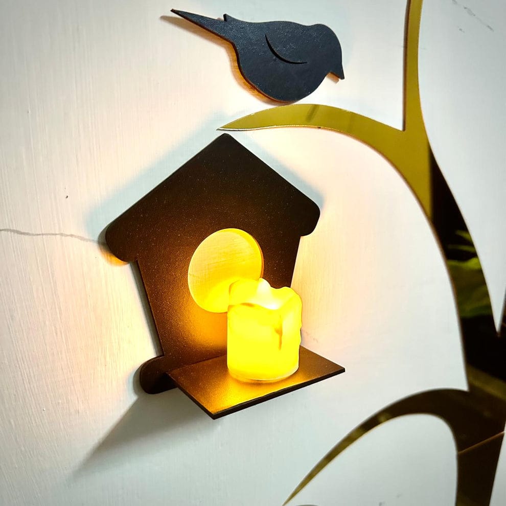 Golden Tree House For Birds