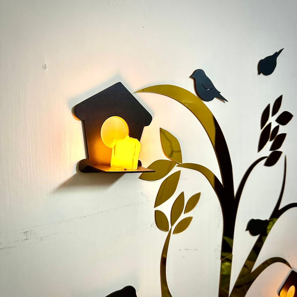 Golden Tree House For Birds