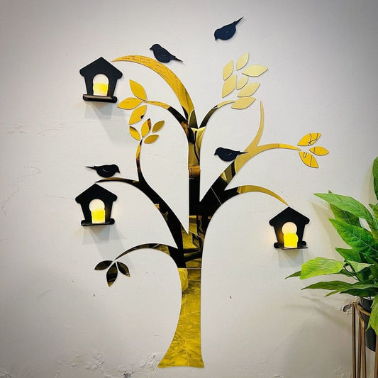 Golden Tree House For Birds