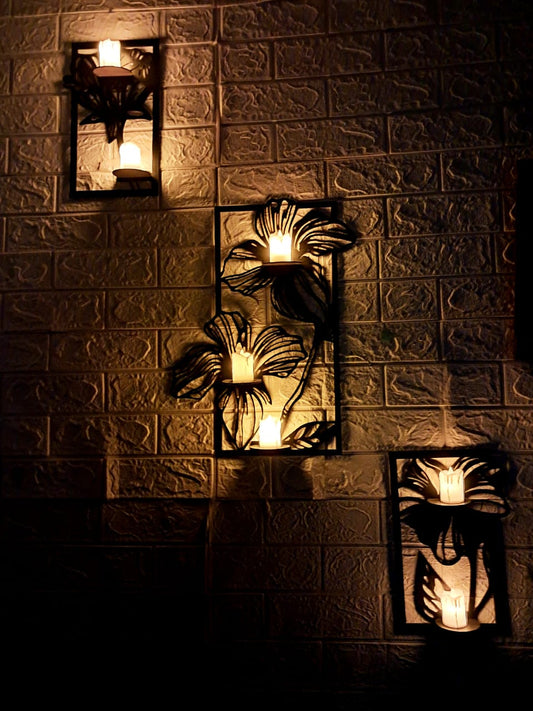 Floral Frames 3 Pcs with 7 Led Candles